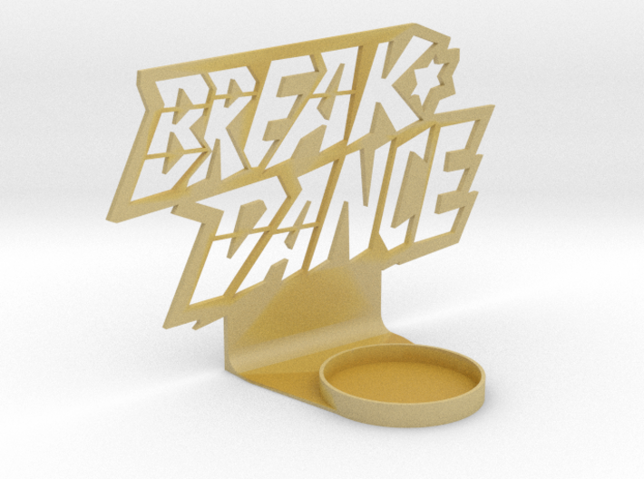 Teelichthalter &quot;Break Dance Logo&quot; - Schatten 3d printed