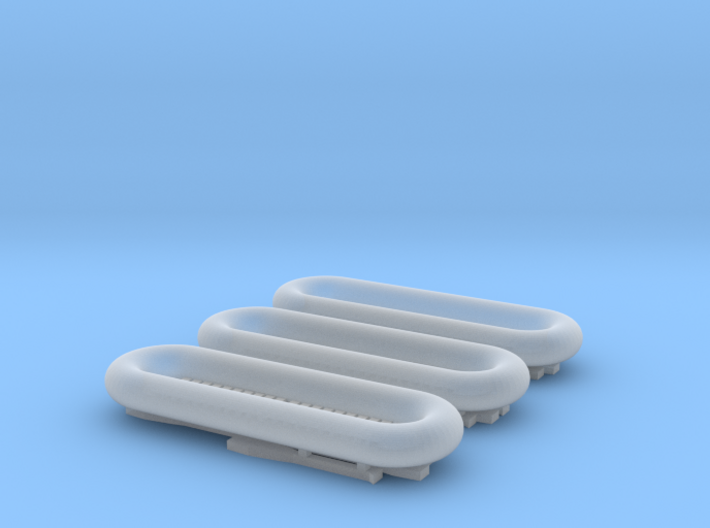 1/144 set of German rubber boats 3d printed