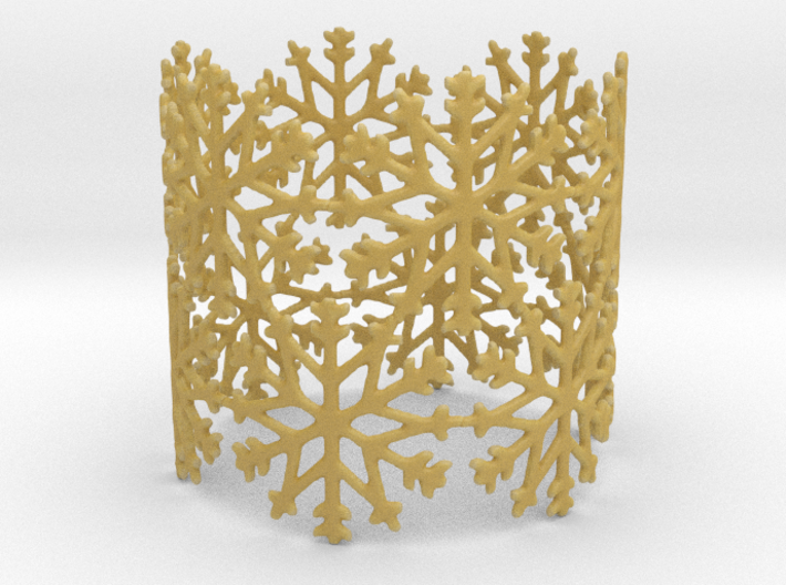 Snowflake Tea Light Ring 3d printed