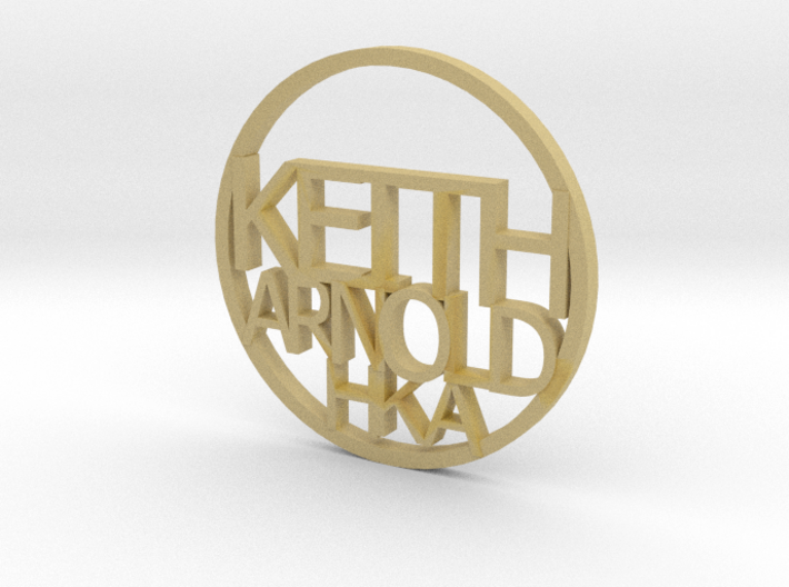 Personalized coin Keith Arnold v2 3d printed 