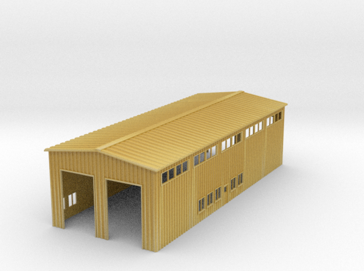 Z Scale Locomotive Shed Without Doors/Roof Details 3d printed 