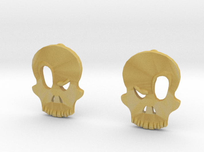 Eyebrow Skull Earrings 3d printed