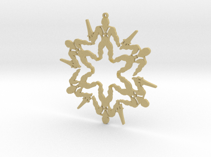 Snowflake He-Man Ornament 3d printed