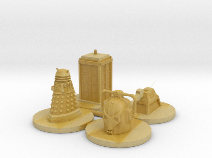Monopoly type pawns Doctor Who 3d printed