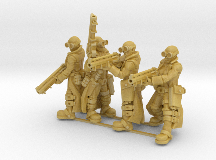 Female Stealth Gang with Revolver Rifles 3d printed 