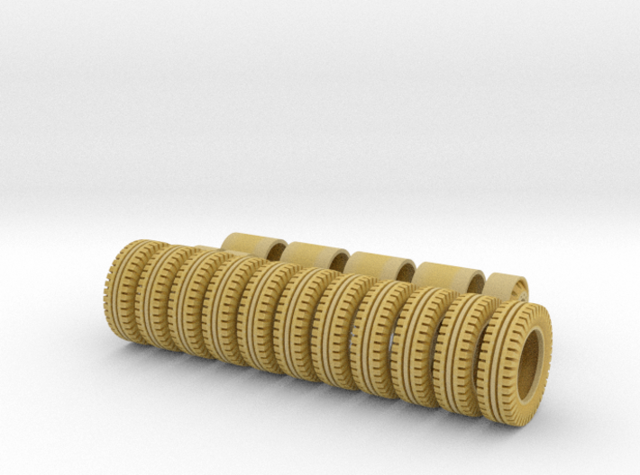 018001.1_Tires and rims for H0 dumptruck (1:87) 3d printed 