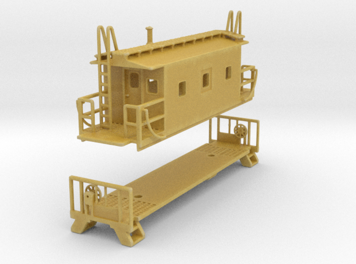 N Scale Monon Transfer Caboose 3d printed 