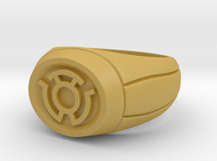 Yellow Lantern Ring 3d printed