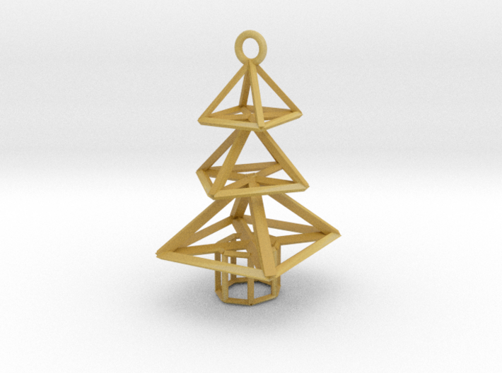 Modern Christmas Tree Earrings 3d printed