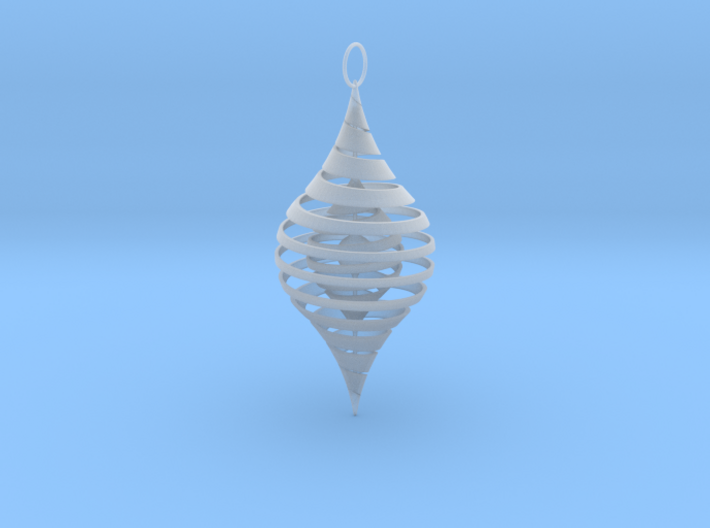 CounterSpiral Ornament 3d printed