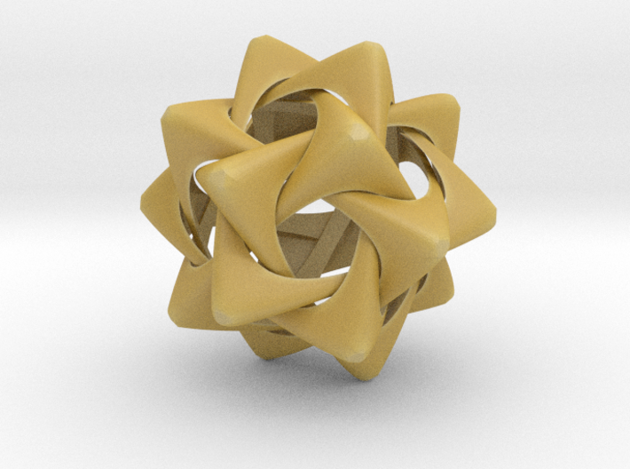 Compound of Five Rounded Tetrahedra 3d printed