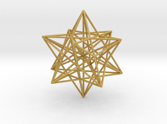Stellated Dodecahedron with axes - 50mm 3d printed