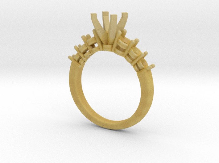 CCW33  7 Stone Diamond Ring 3d printed 