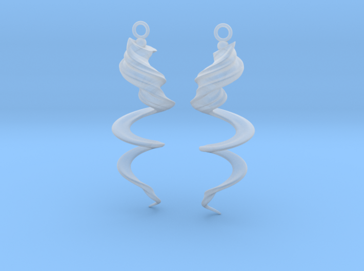 Element Earrings: Wind 3d printed