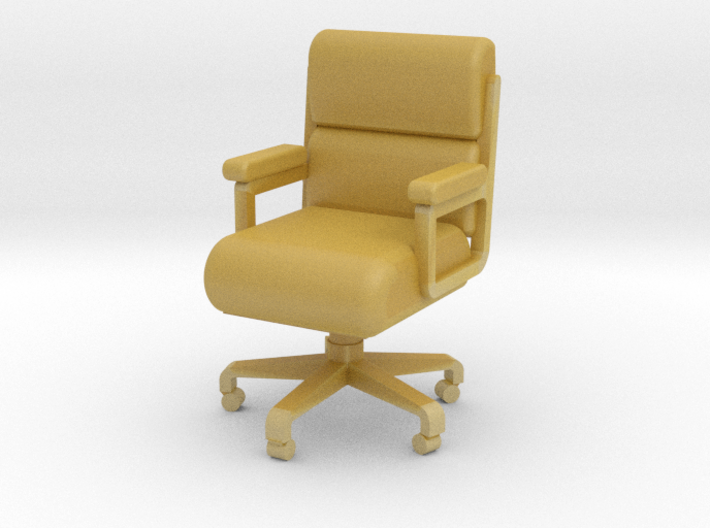Miniature 1:48 Leather Office Chair 3d printed 