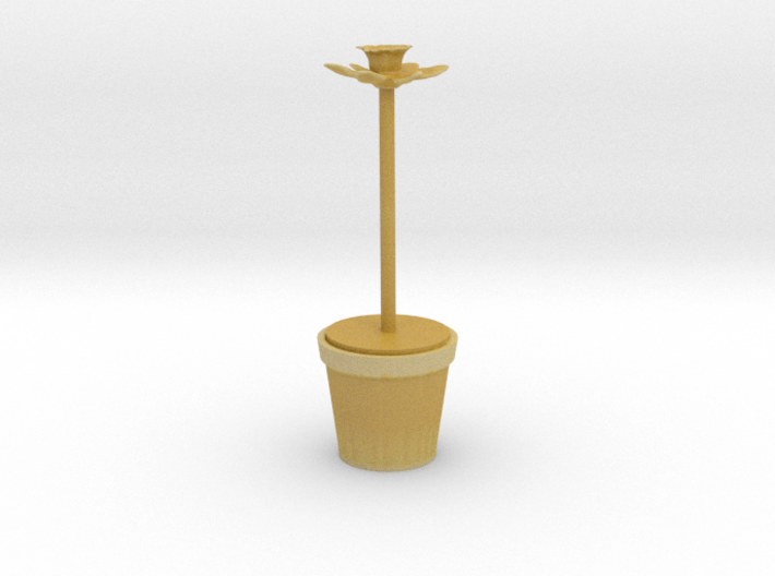 Daffodil Plant Model In Plant Pot  3d printed 