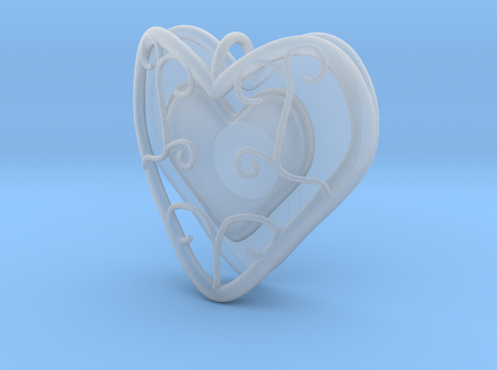 Heart Container Pendant 3d printed