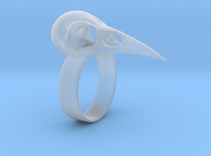 Realistic Raven Skull Ring - Size 11 3d printed