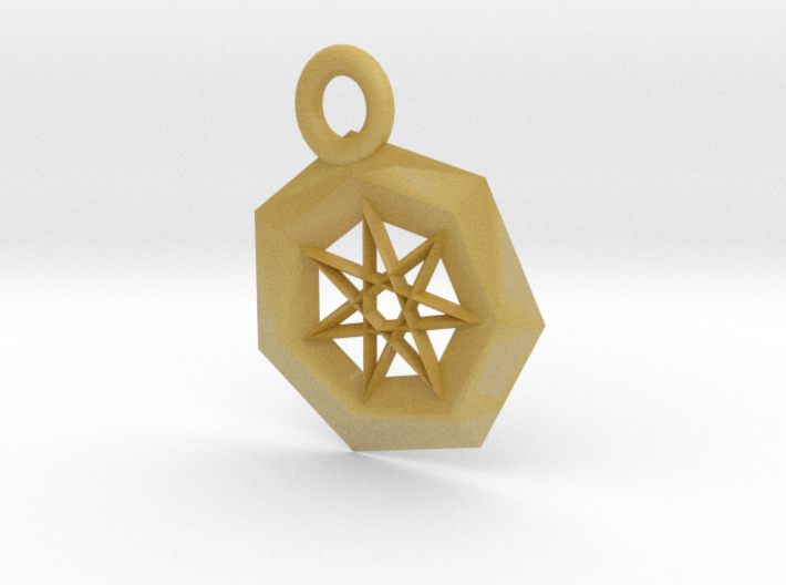 Frosted  Ultra Detail Star Pendant 3d printed 