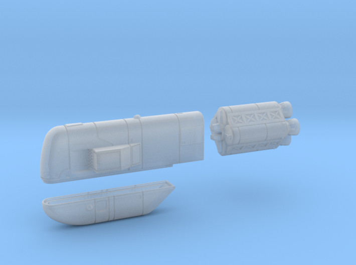Missile Frigate Multi-Part Kit 3d printed