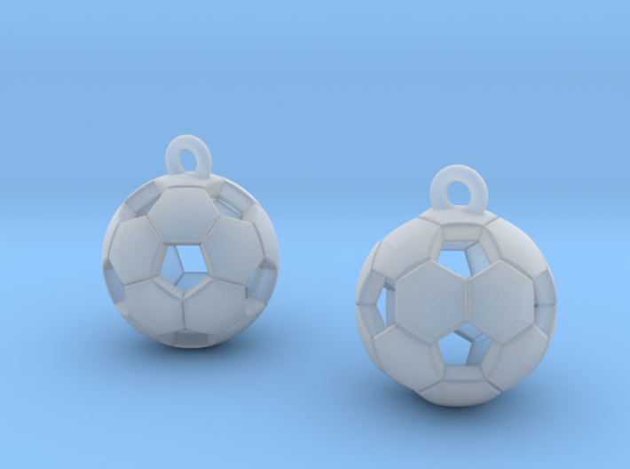 Soccer Balls Earrings 3d printed