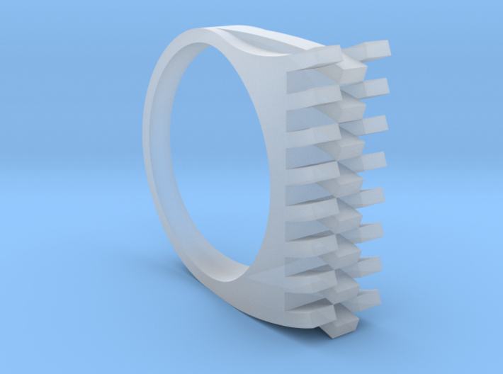 Tri-Fold Edge Ring - US Ring Size 07 3d printed