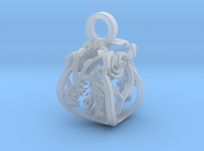Heart of Roses Perspective Pendant 3d printed