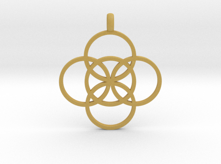FIVE FOLD Symbol Jewelry Pendant 3d printed