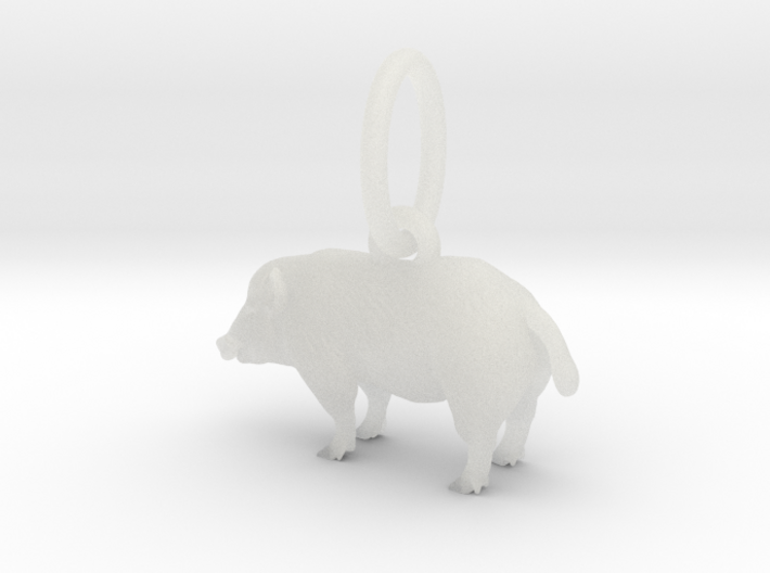 Hog pendant 3d printed