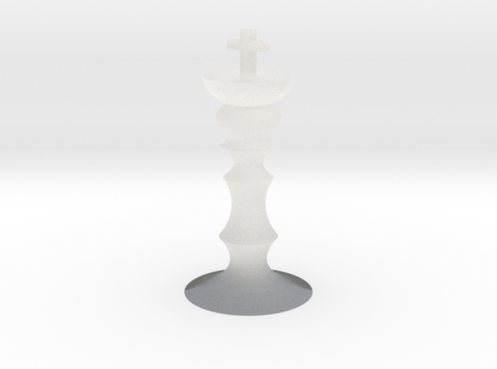Tiny chess king 3d printed