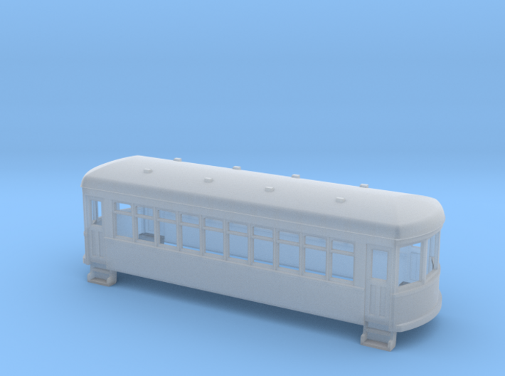 HO Gauge short trolley car 3d printed