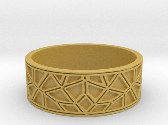 Moorish Geometric Lattice Ring 3d printed 