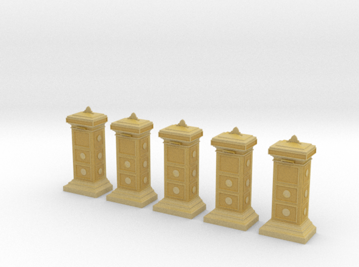 5 Mailboxes Old Dutch (1:160) 3d printed 