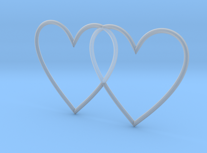 Hearts together 3d printed
