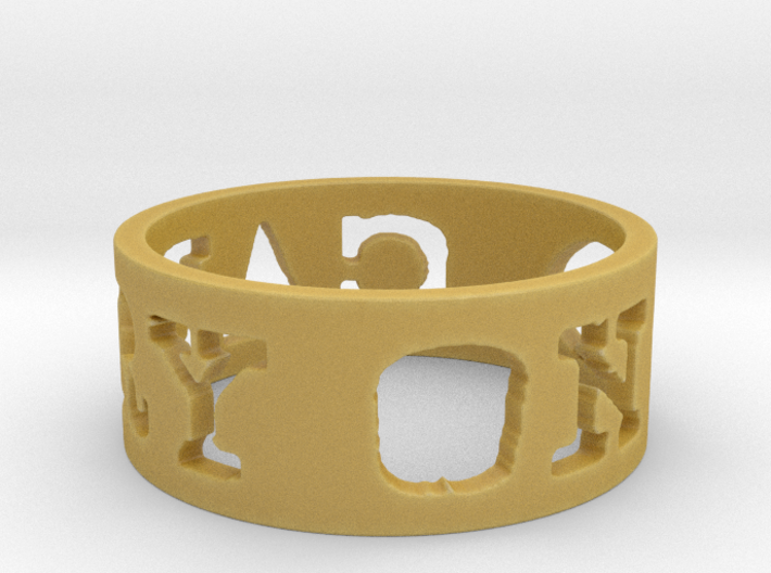 Carry On Ring (Size 10) 3d printed