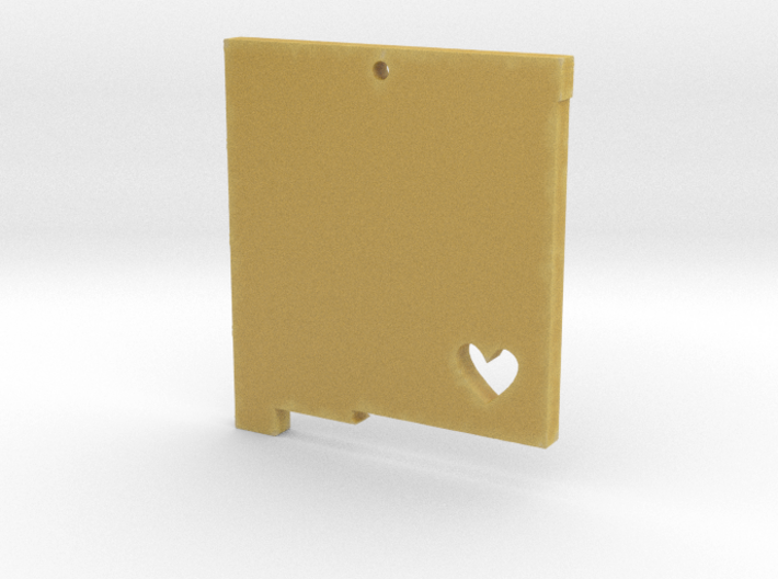 New Mexico Love Pendant 3d printed