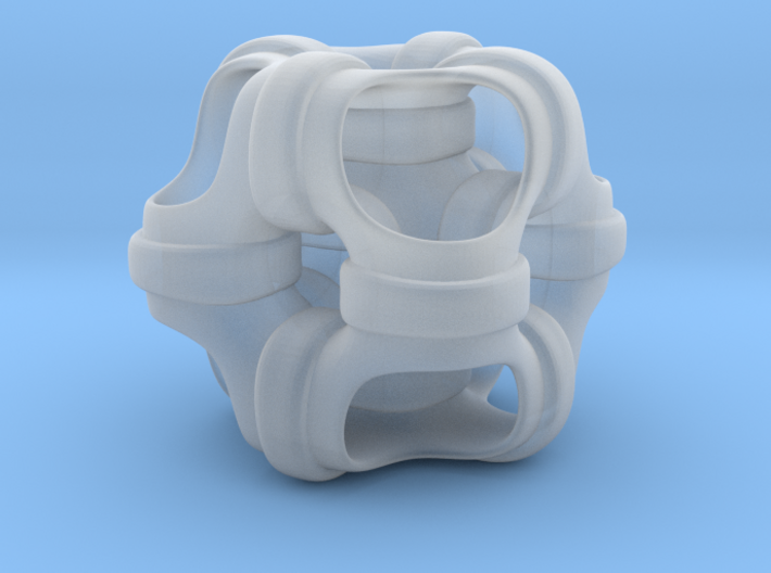 Hollowed Cube with looped pipes #1 3d printed