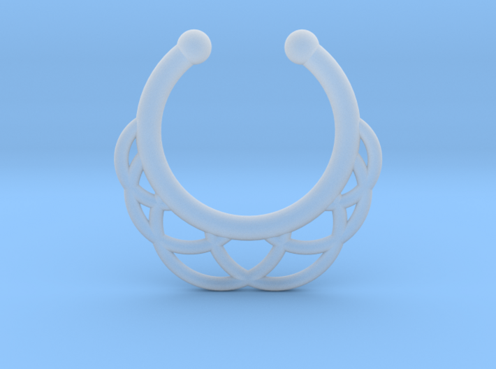 Faux Septum Ring 6 Outer Semicircles 3d printed