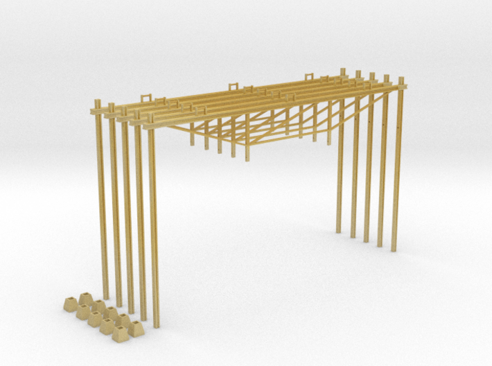 Catenary (5 set) Dutch style 3 track (1:160) 3d printed 