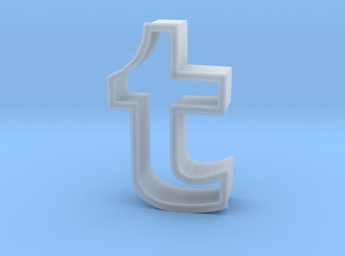 large Tumblr logo cookie cutter 3d printed