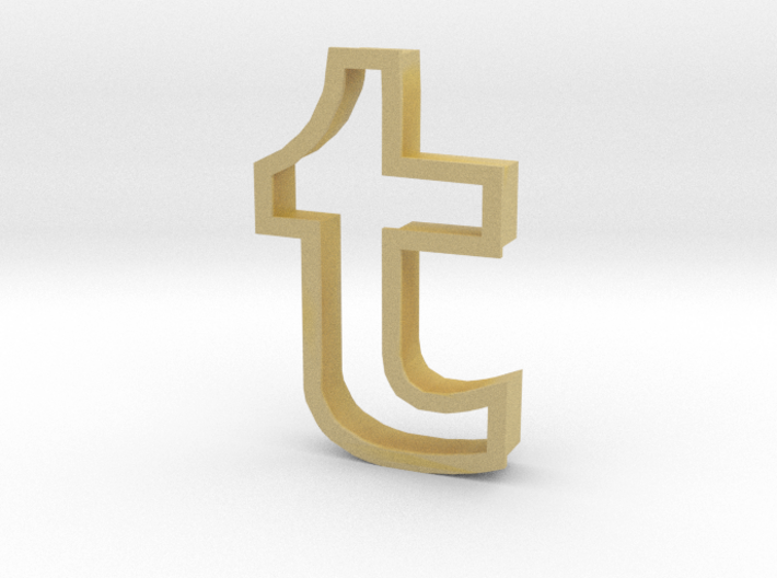Tumblr logo cookie cutter 3d printed