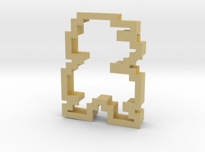 pixely plumber man cookie cutter 3d printed