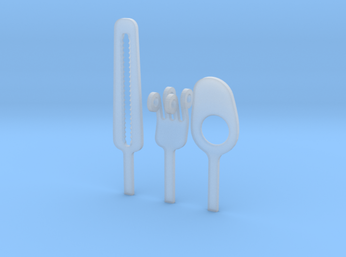 Knife Fork Spoon Head Set - Innovation vs. Utility 3d printed
