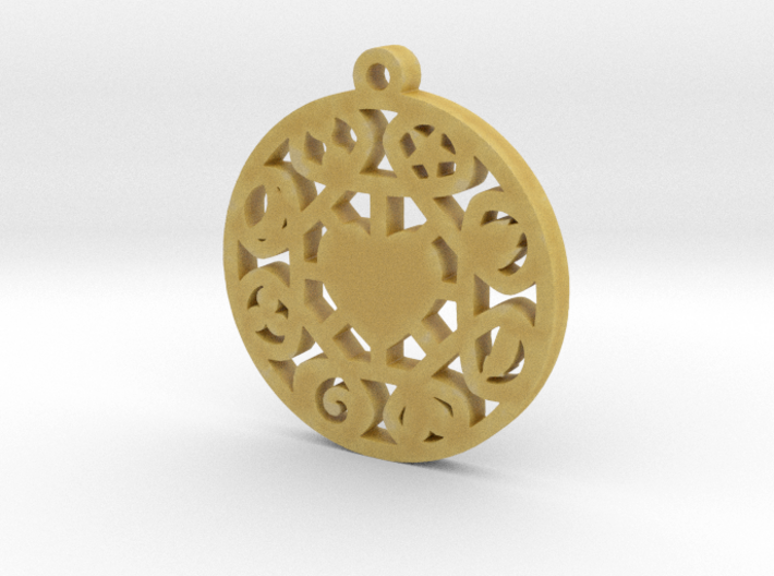 The Wheel of Time Pendant - By Celeste 3d printed