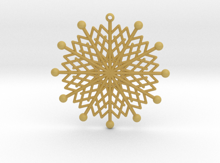 Snowflake Earring 3d printed 