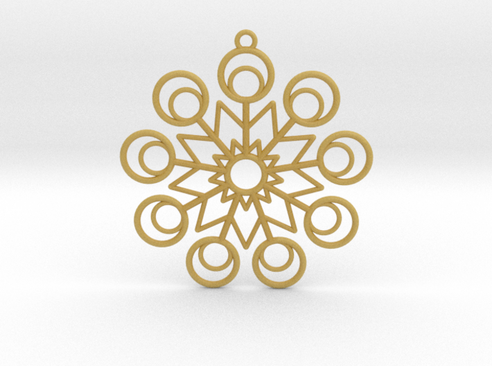 Snowflake Earrings 2 3d printed 