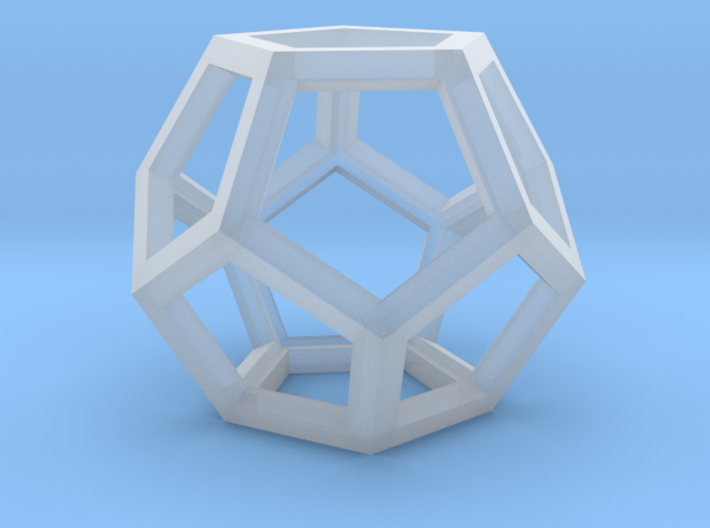 Dodecahedron Wire Frame - 0.3&quot; side 3d printed