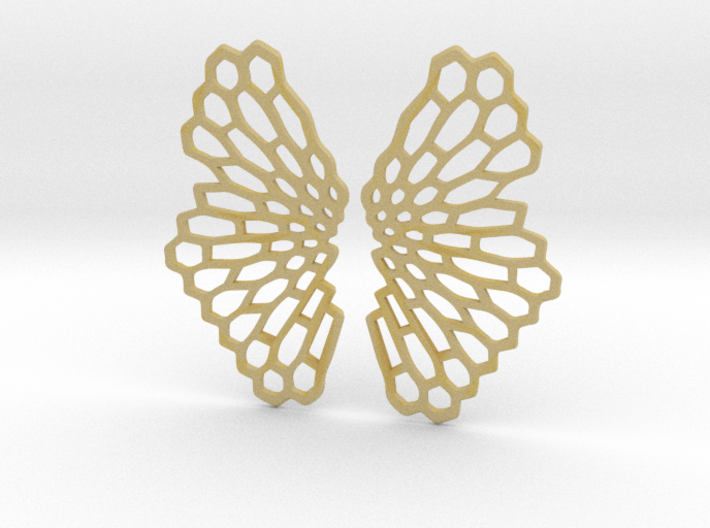 Honeycomb Butterfly Earrings / Pendant 3d printed
