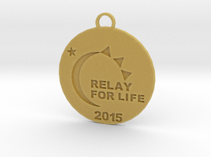 Relay for Life Keychain 3d printed
