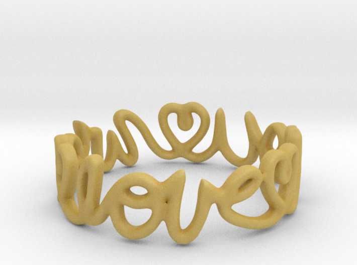 &quot;We Love you&quot; Ring 3d printed